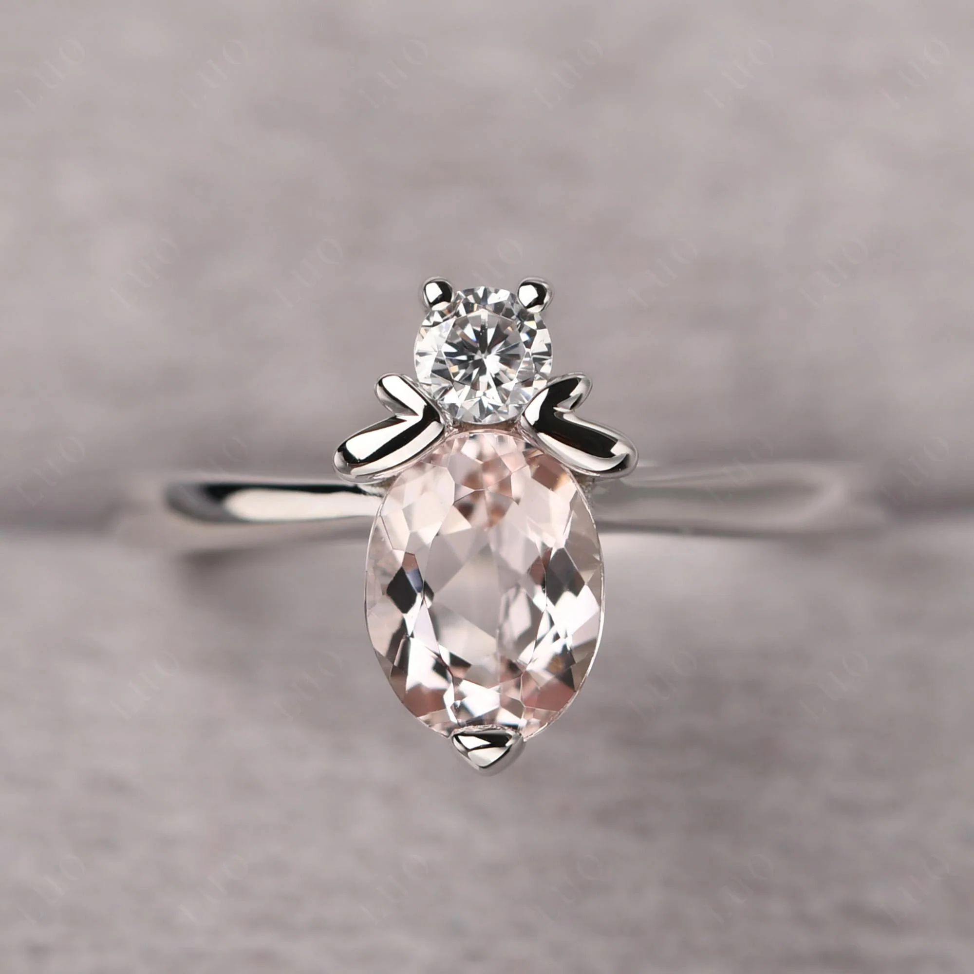 Morganite Bumble Bee Ring - Image 10