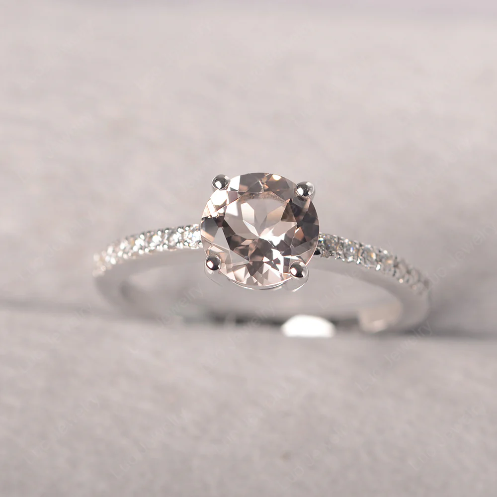 Simple Round Morganite Ring