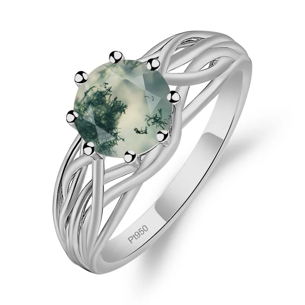 Moss Agate Intertwined Ring - Image 6