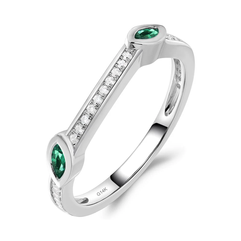 Moss Agate Twisted Leaf Engagement Ring - Image 14