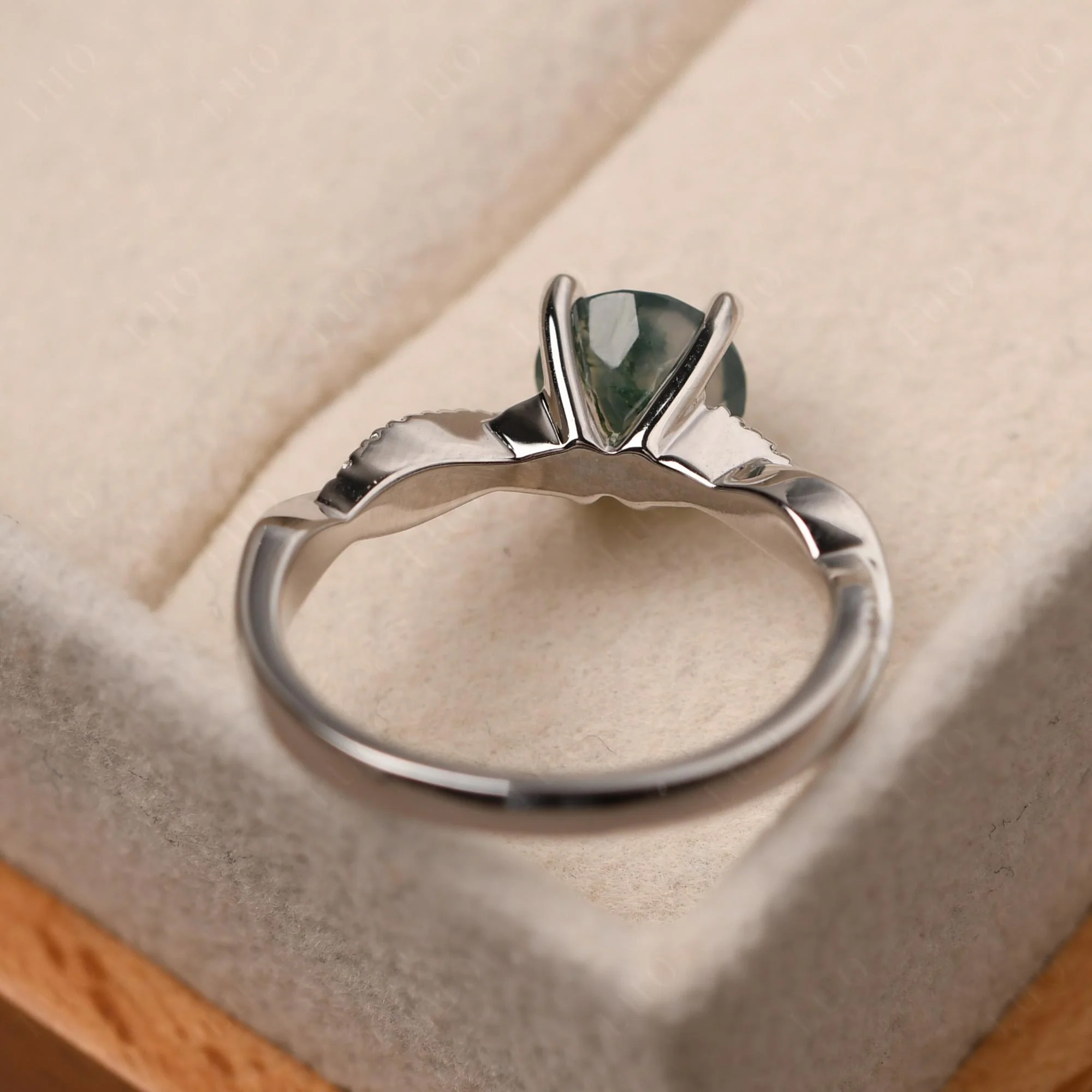 Moss Agate Twisted Engagement Ring - Image 31