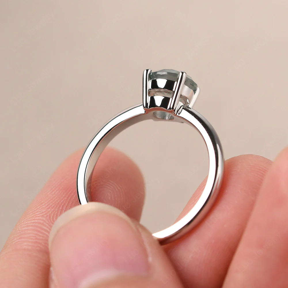 Moss Agate Solitaire Ring - Image 3