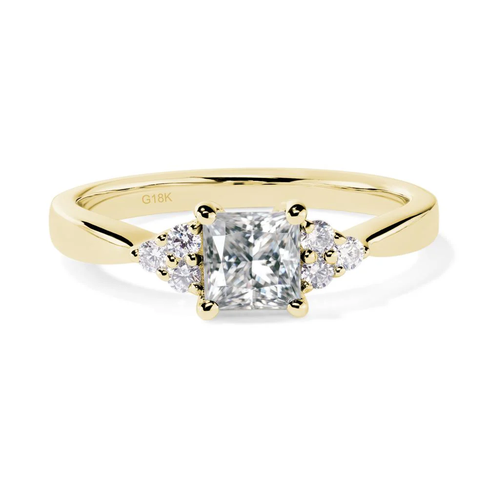 Princess Cut Moissanite Petite Ring - Image 7