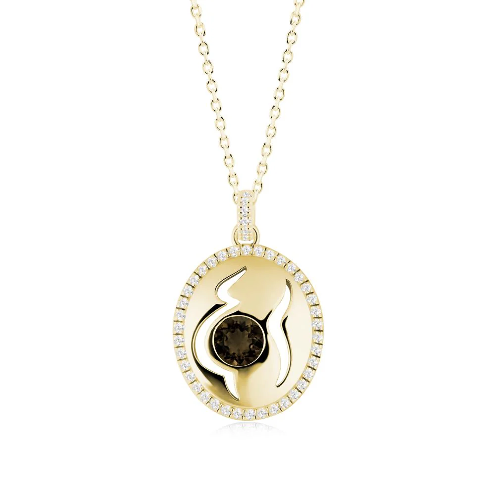 Smoky Quartz Necklace for Pregnant Women - Image 2