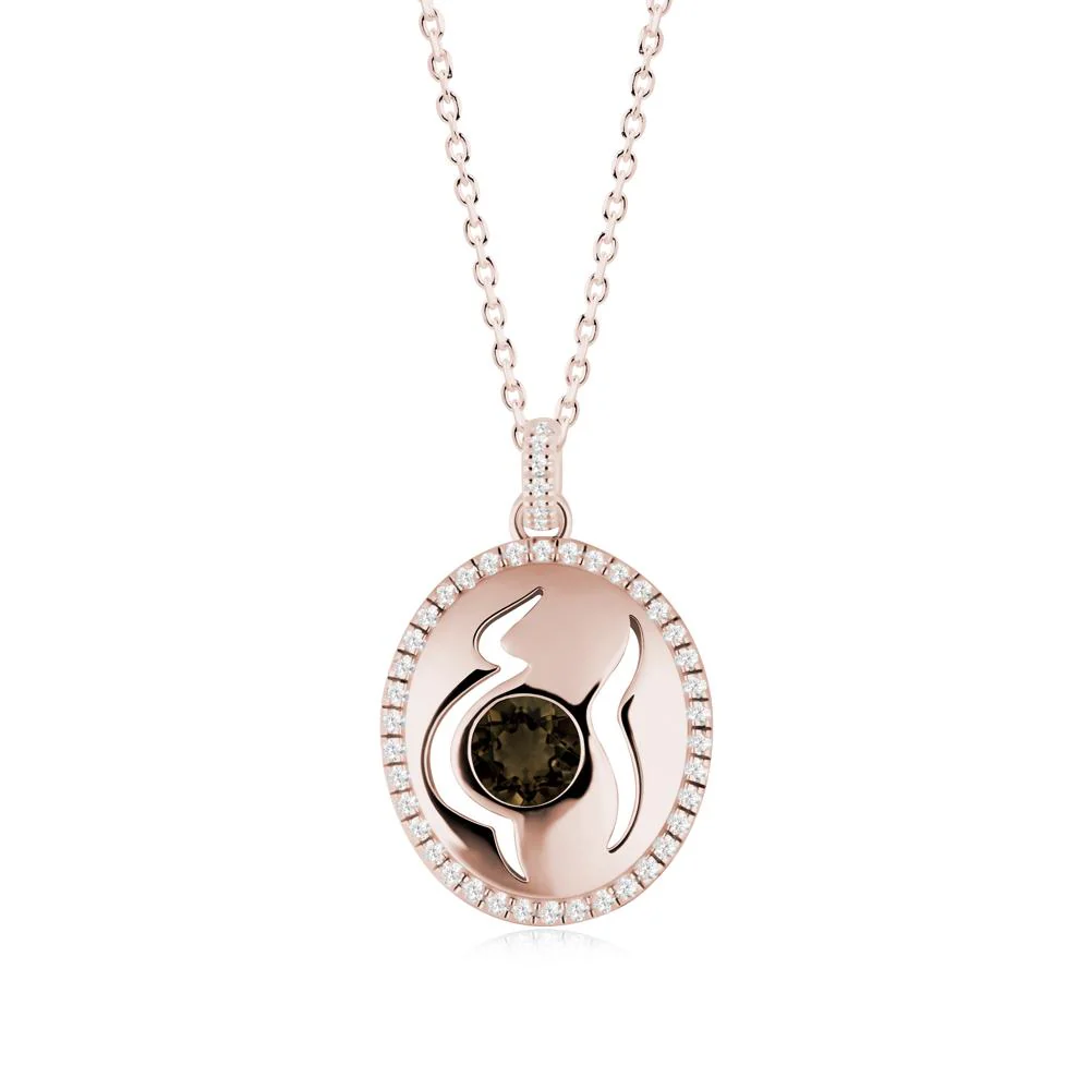 Smoky Quartz Necklace for Pregnant Women - Image 3