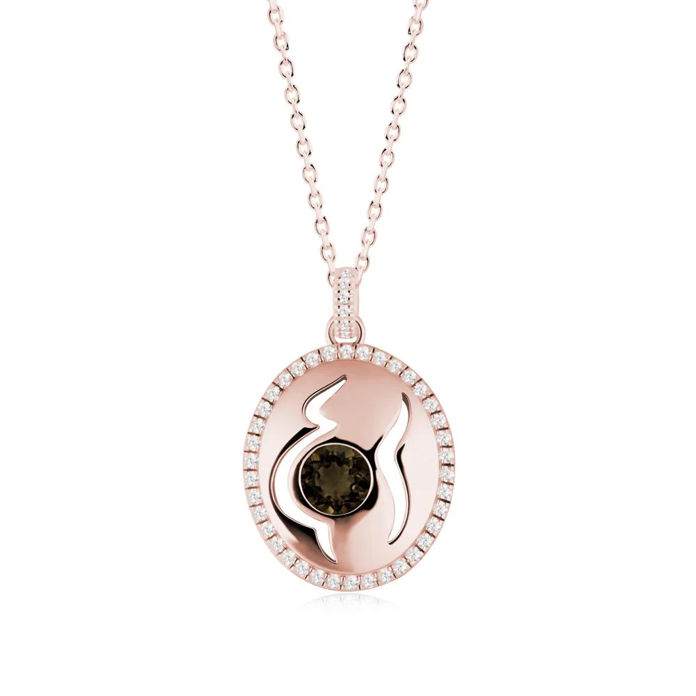 Smoky Quartz Necklace for Pregnant Women - Image 4