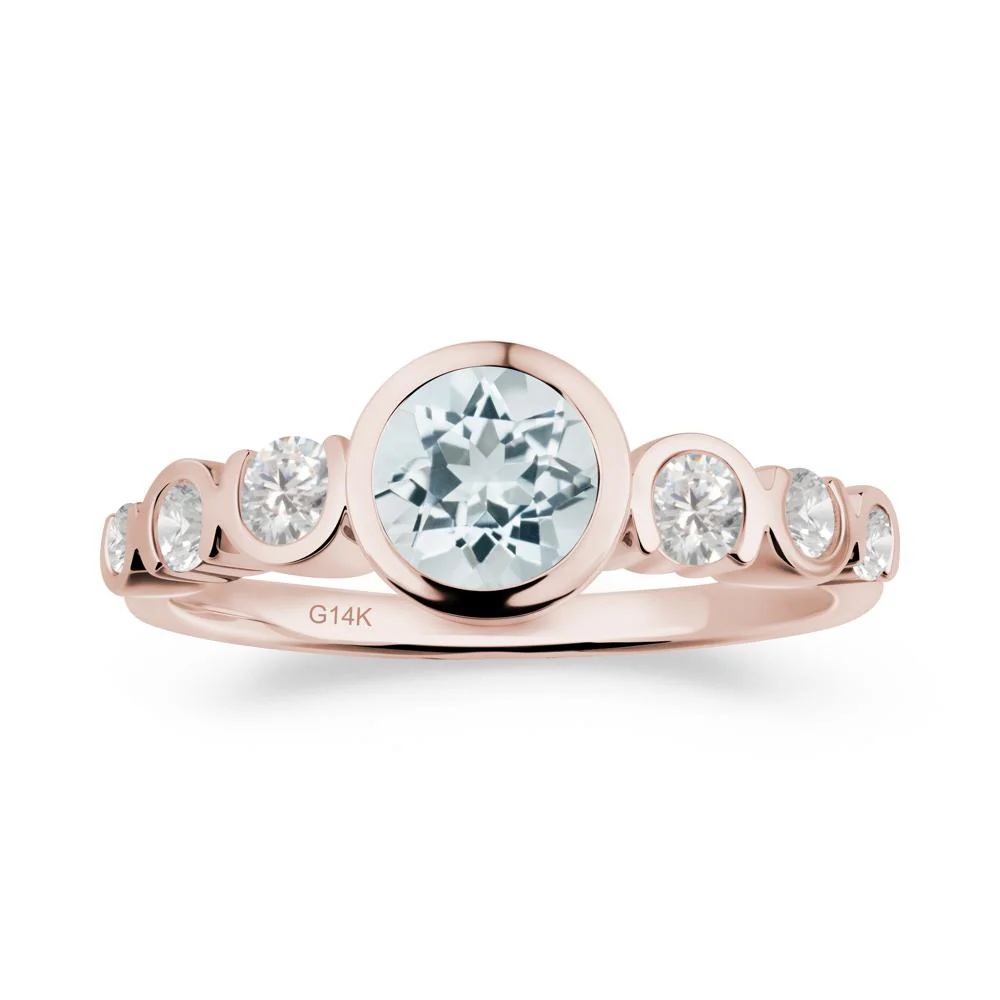 Multi Round Cut Aquamarine Ring