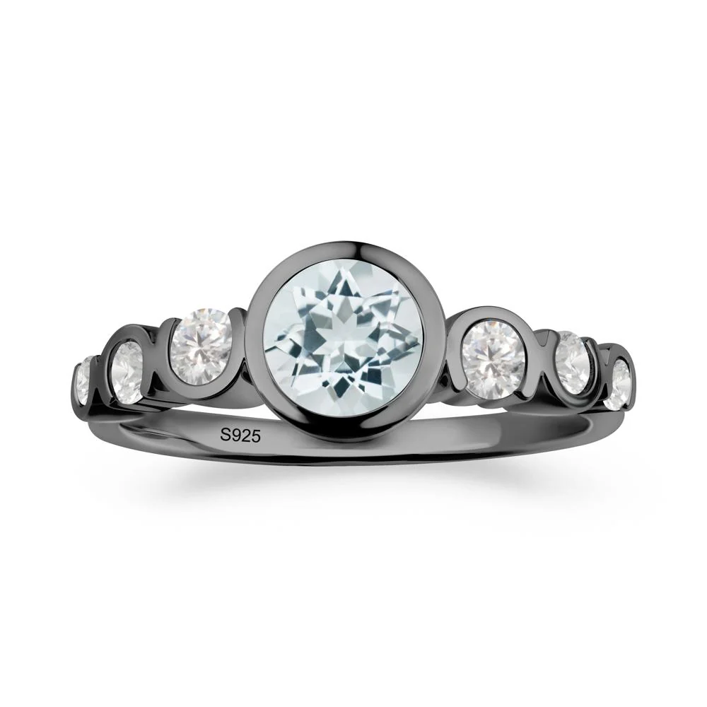 Multi Round Cut Aquamarine Ring - Image 3