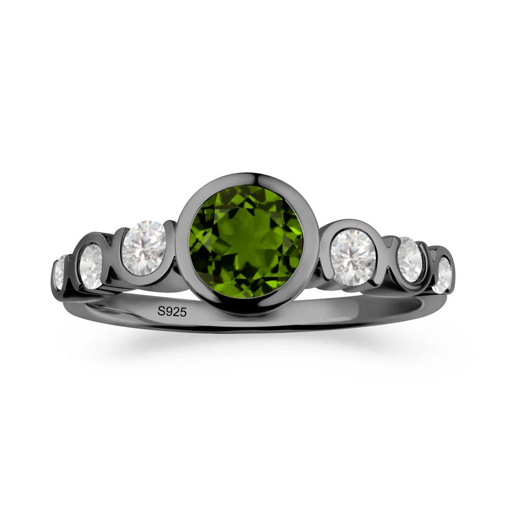 Multi Round Cut Diopside Ring