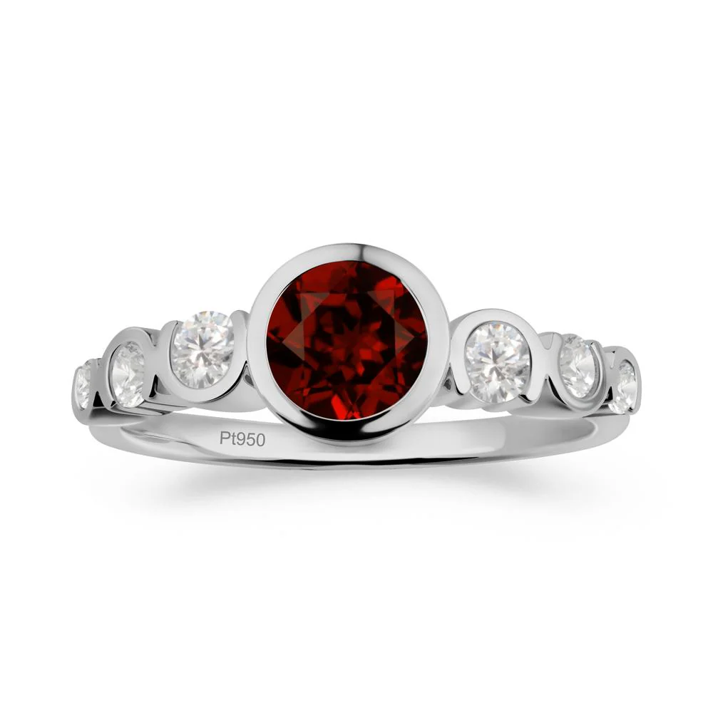 Multi Round Cut Garnet Ring
