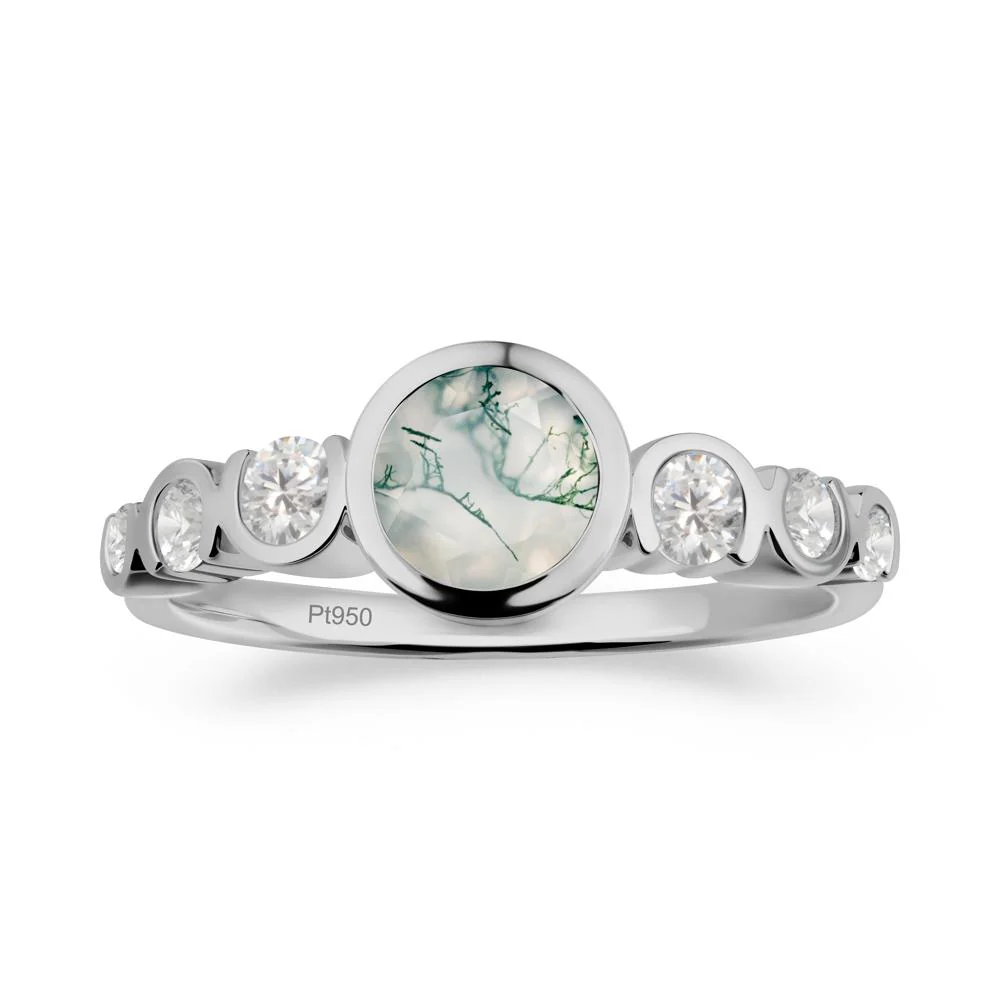 Multi Round Cut Moss Agate Ring - Image 6