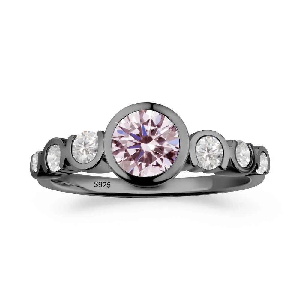 Multi Round Cut Pink Cubic Zirconia Ring - Image 2