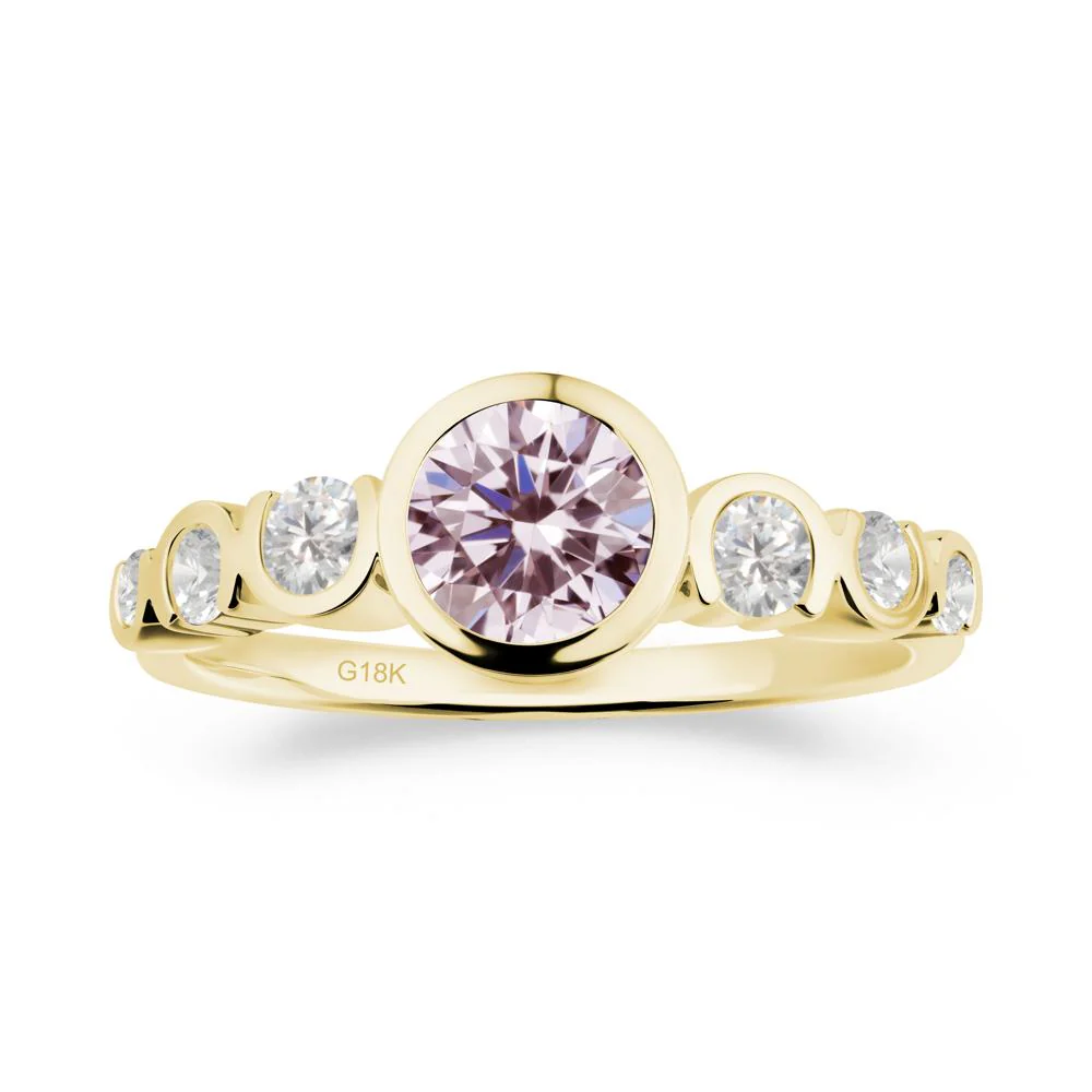 Multi Round Cut Pink Cubic Zirconia Ring - Image 3