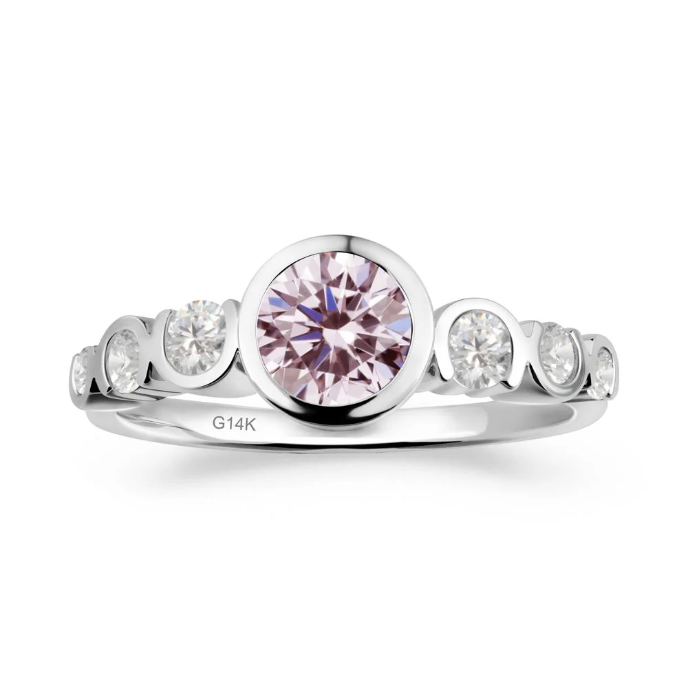 Multi Round Cut Pink Cubic Zirconia Ring - Image 4