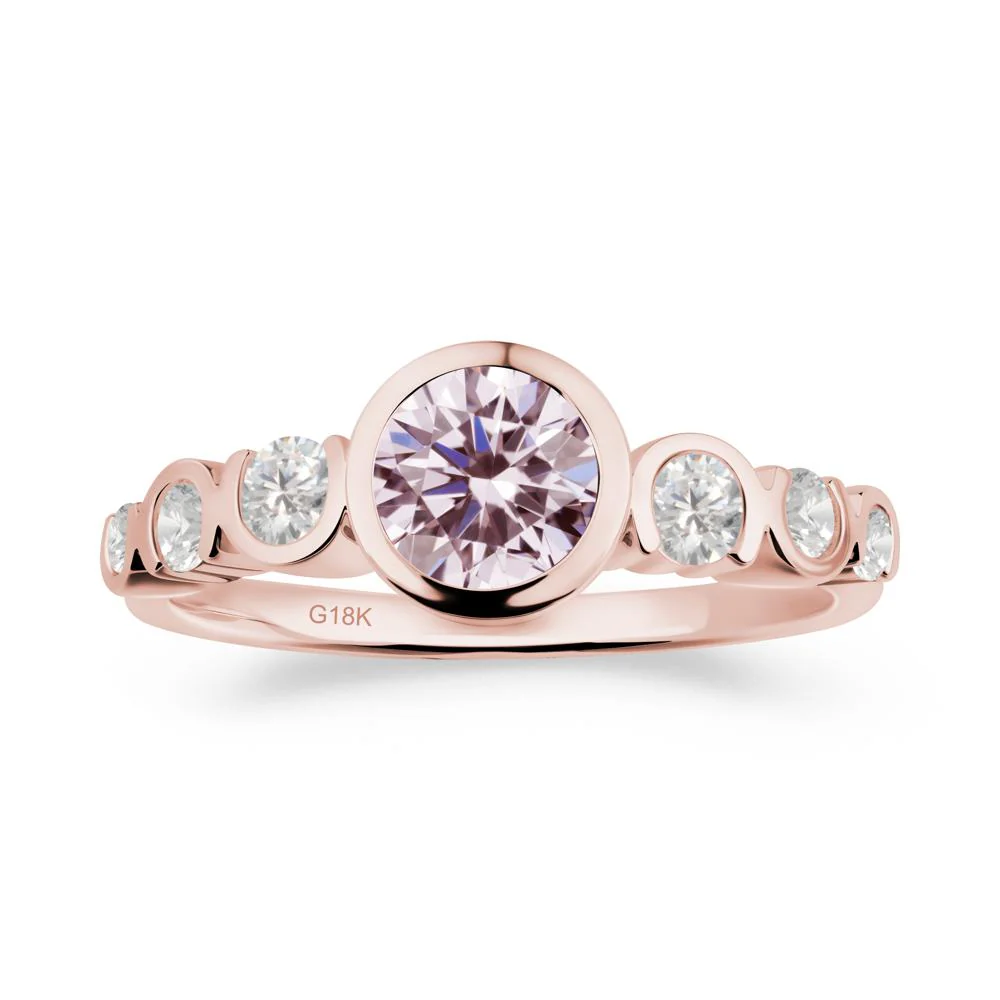 Multi Round Cut Pink Cubic Zirconia Ring - Image 9