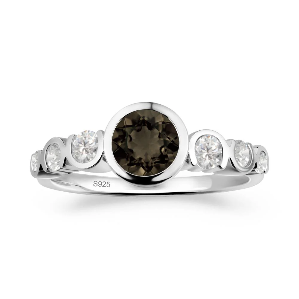 Multi Round Cut Smoky Quartz Ring - Image 2