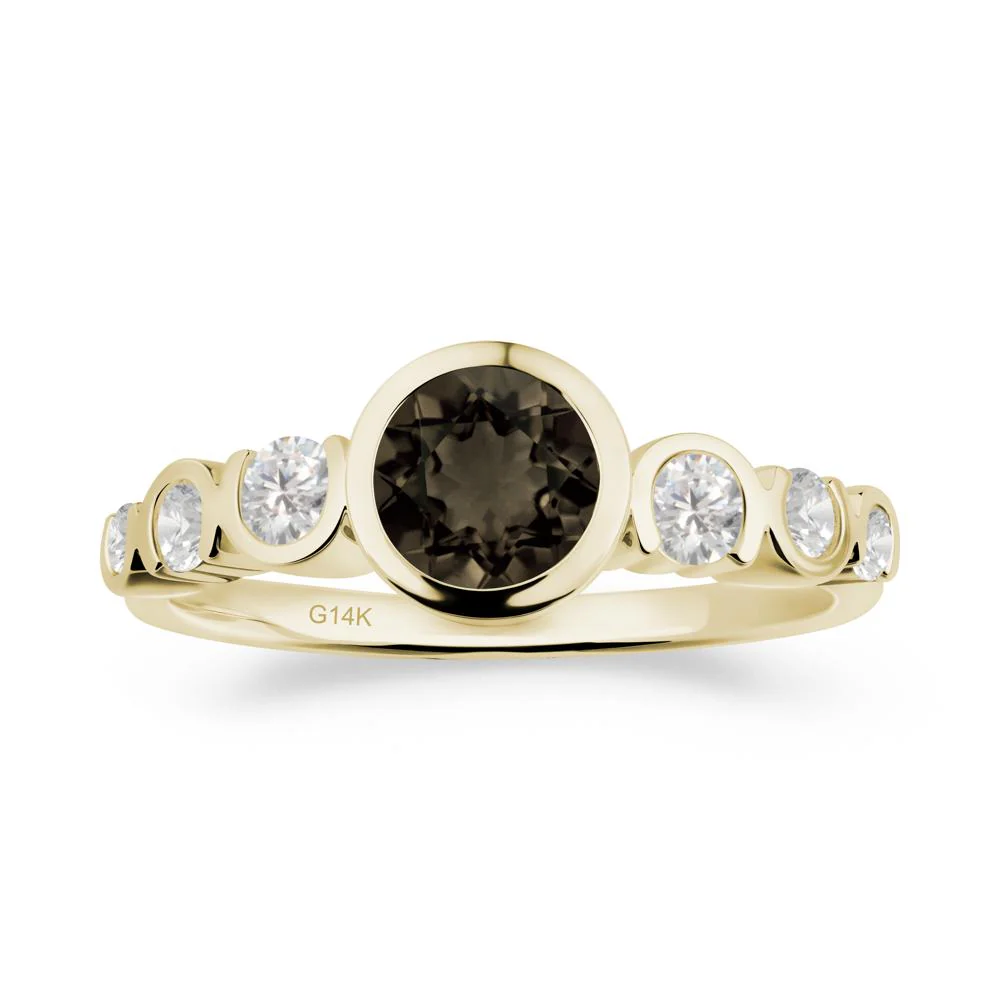 Multi Round Cut Smoky Quartz Ring - Image 8