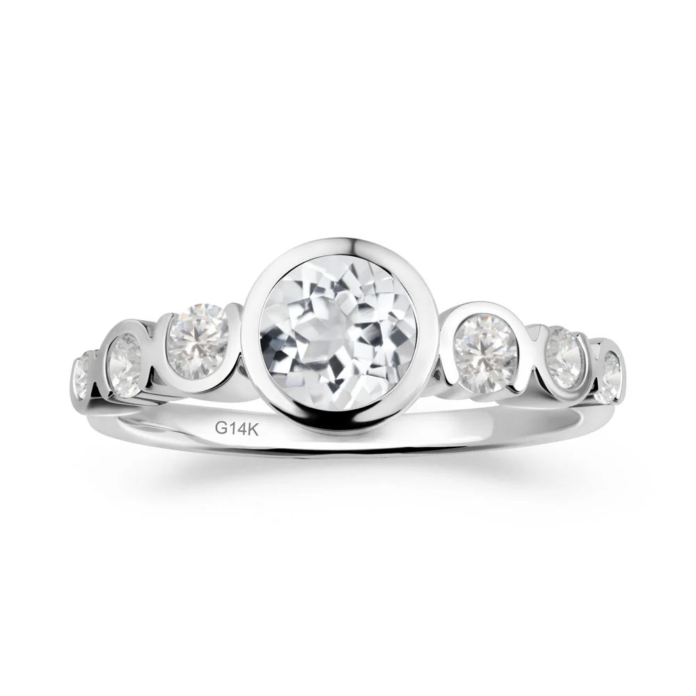 Multi Round Cut White Topaz Ring - Image 3