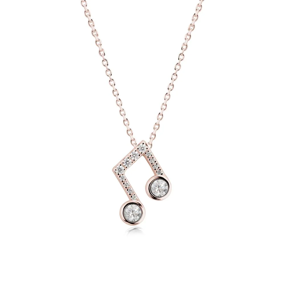 Musical Note Inspired Cubic Zirconia Pendant - Image 4