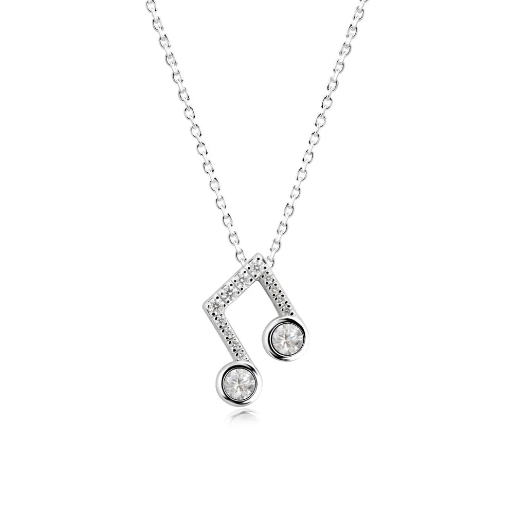 Musical Note Inspired Cubic Zirconia Pendant - Image 6