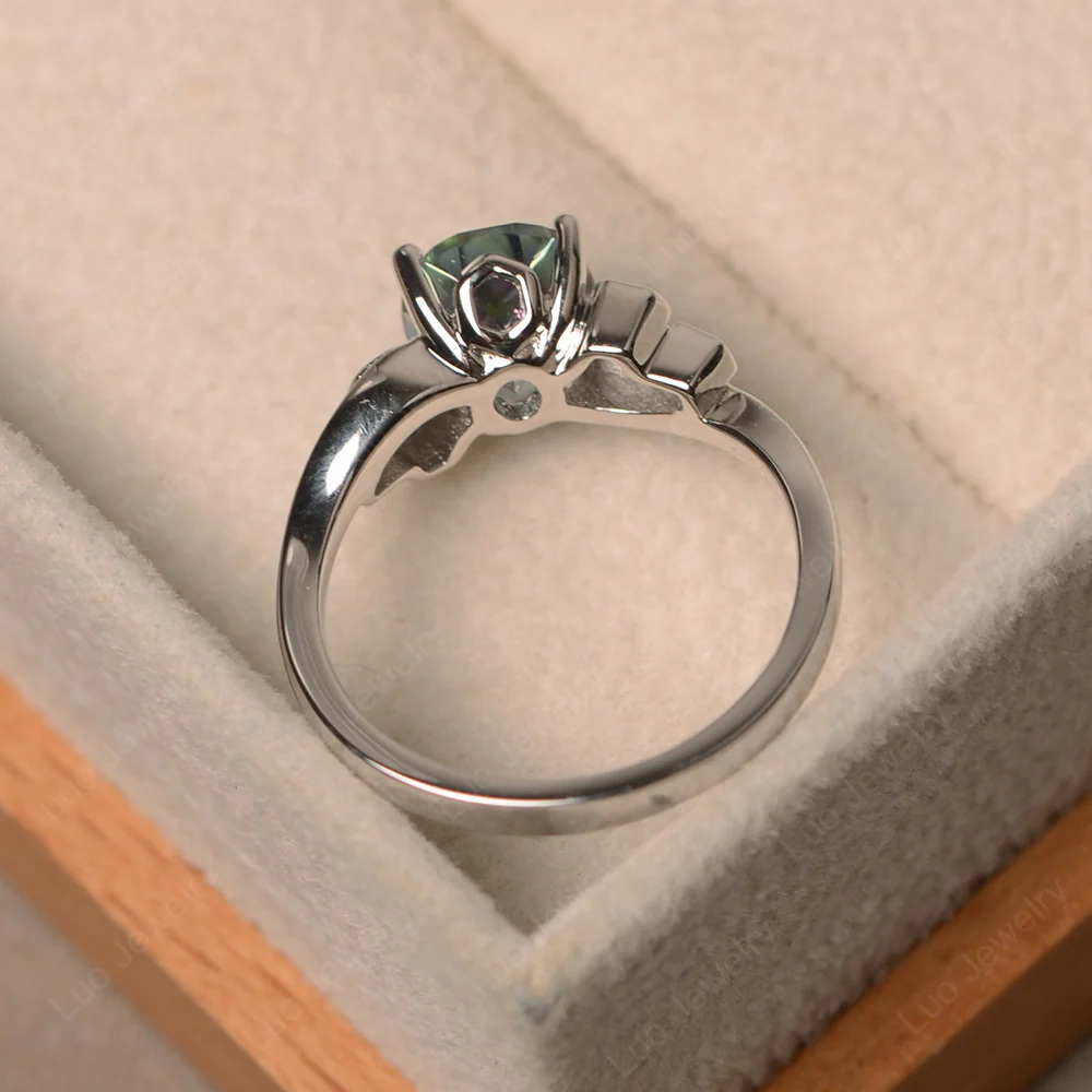 Oval Cut Mystic Topaz Honeycomb Ring - Image 3