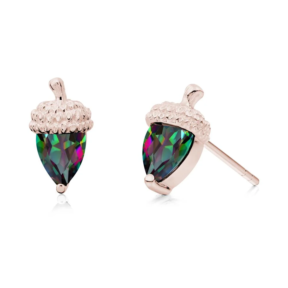 Mystic Topaz Acorn Earrings - Image 3