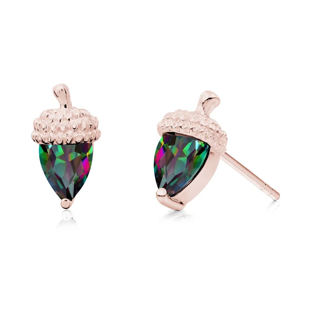 Mystic Topaz Acorn Earrings - Image 7