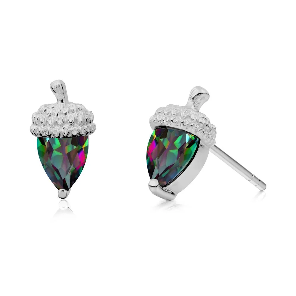 Mystic Topaz Acorn Earrings - Image 8