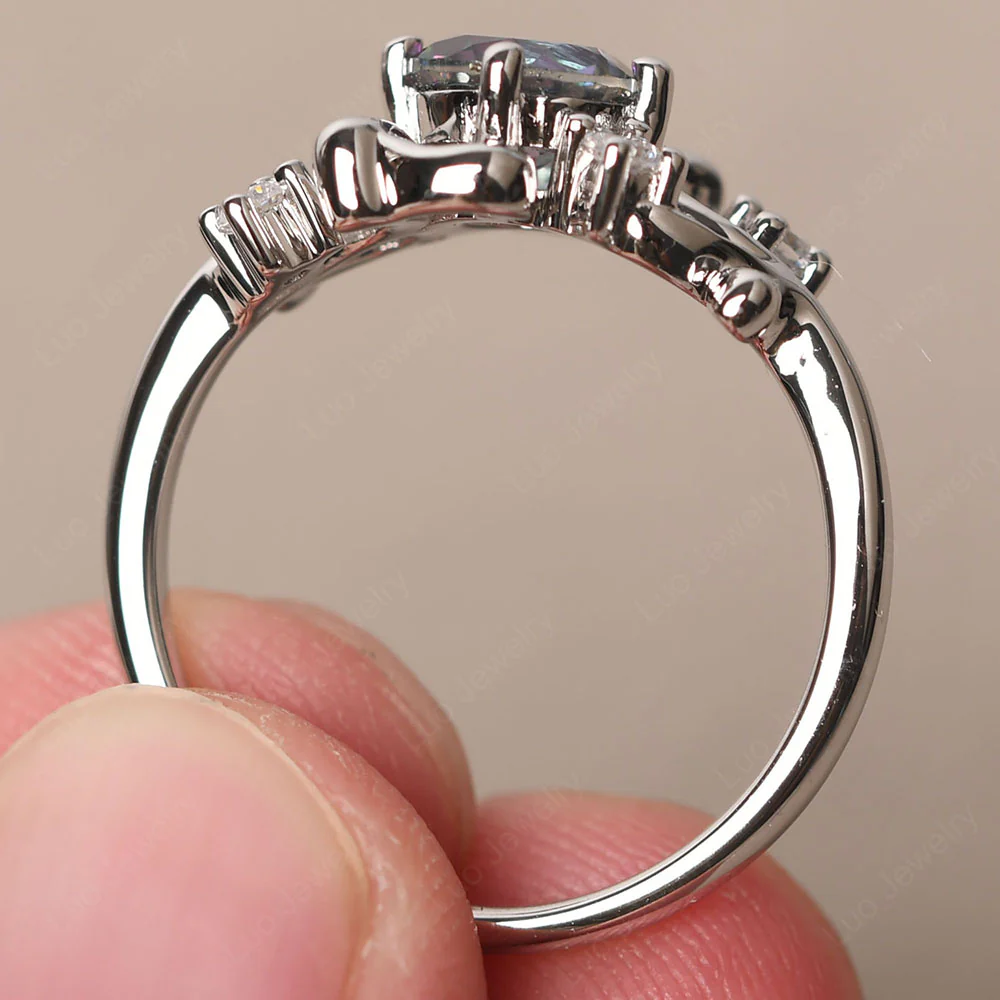 Mystic Topaz Intricate Engagement Ring - Image 4