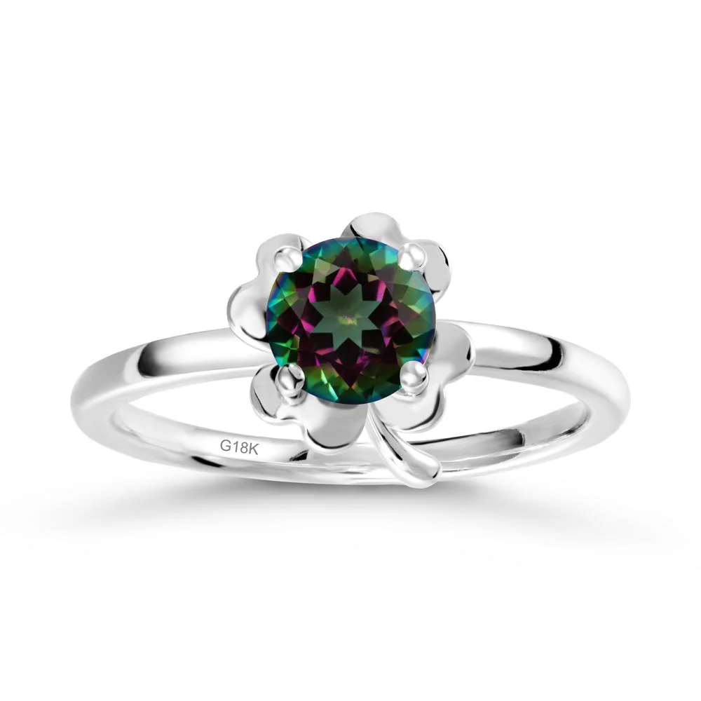 Mystic Topaz Four Leaf Clover Creative Ring - Image 5