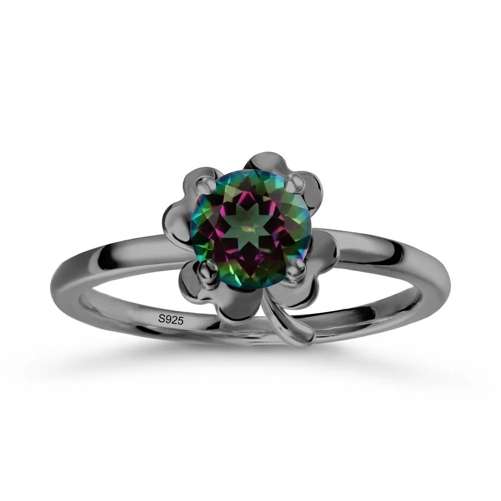 Mystic Topaz Four Leaf Clover Creative Ring - Image 7
