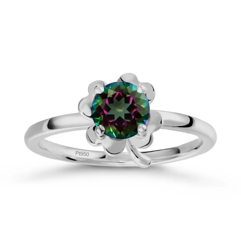 Mystic Topaz Four Leaf Clover Creative Ring - Image 8
