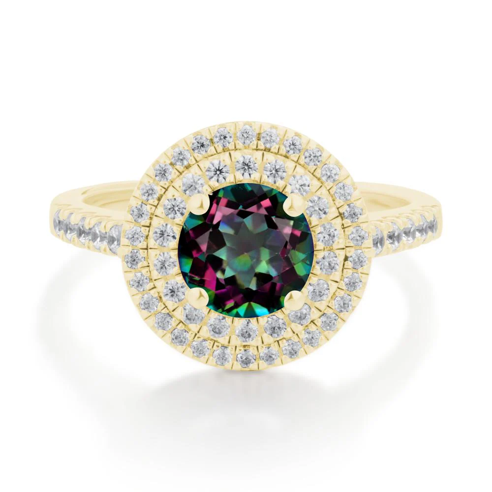 Mystic Topaz Ring Double Halo - Image 3