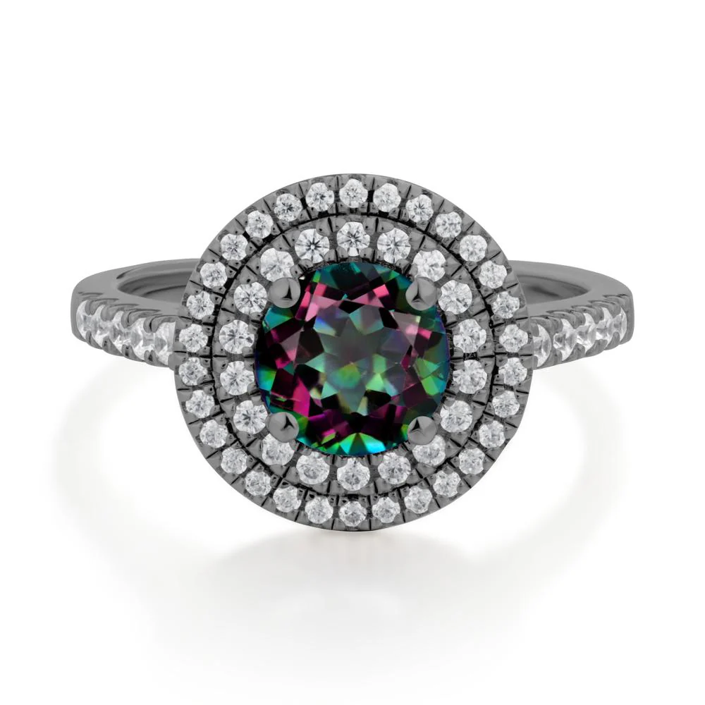 Mystic Topaz Ring Double Halo - Image 5