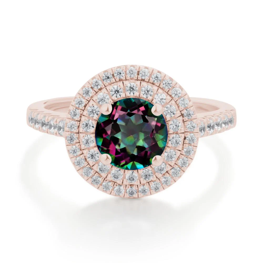 Mystic Topaz Ring Double Halo - Image 7