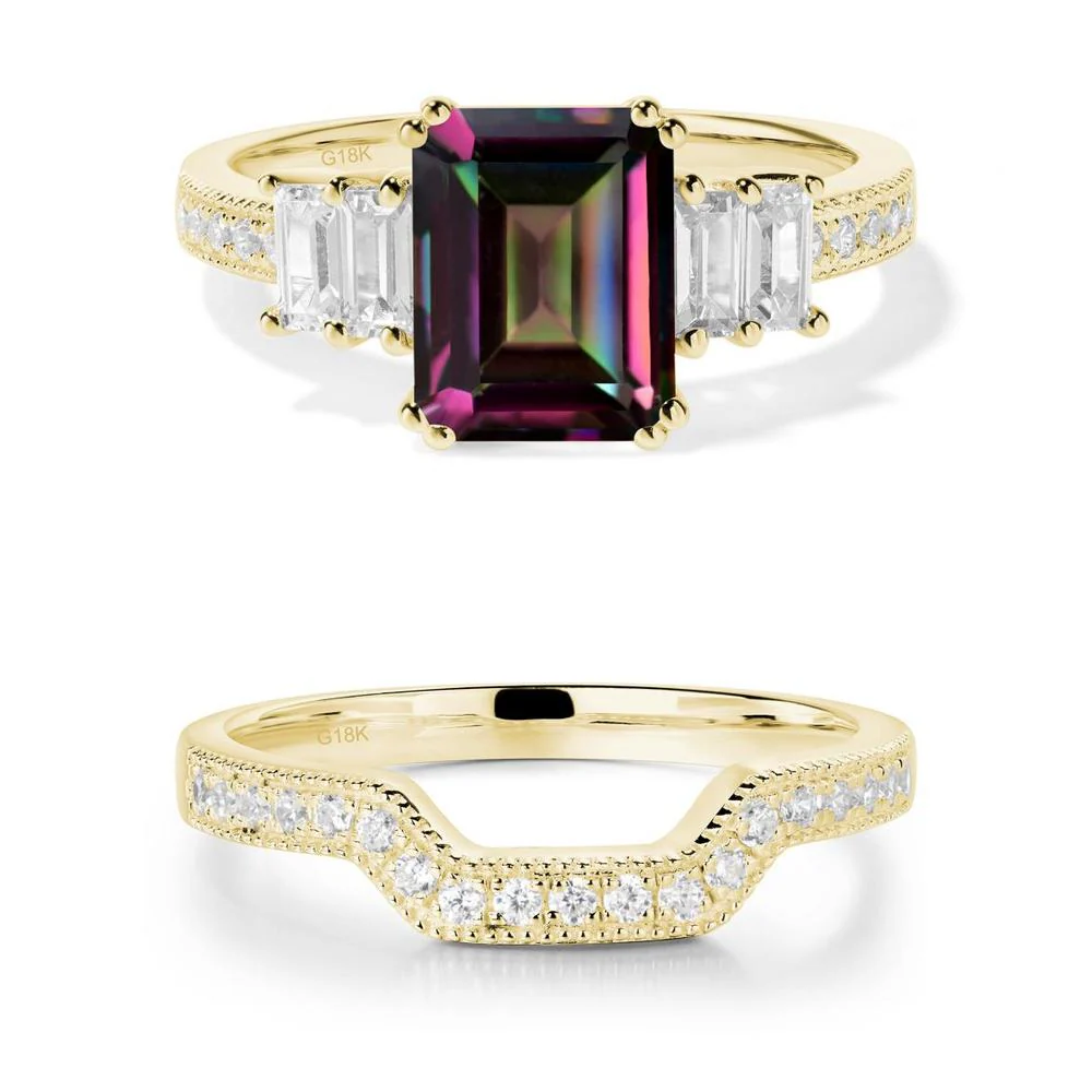 Mystic Topaz Double Prong Engagement Ring - Image 17