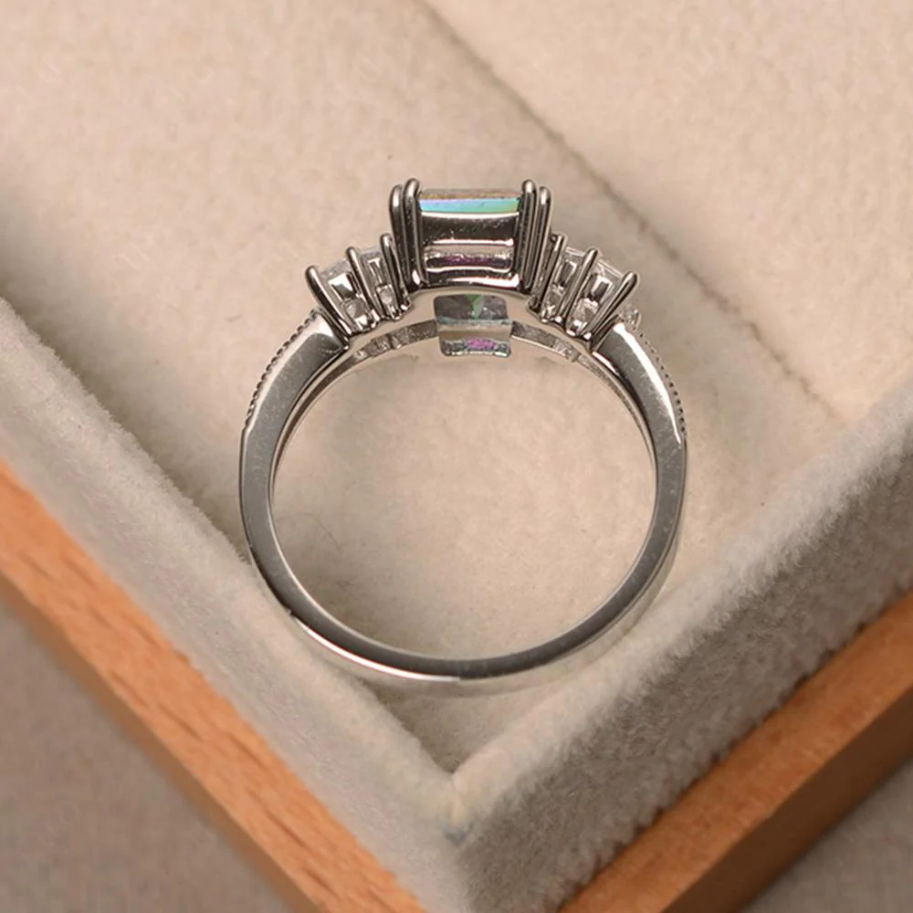Mystic Topaz Double Prong Engagement Ring - Image 31