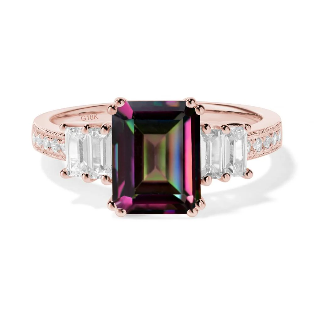 Mystic Topaz Double Prong Engagement Ring - Image 5