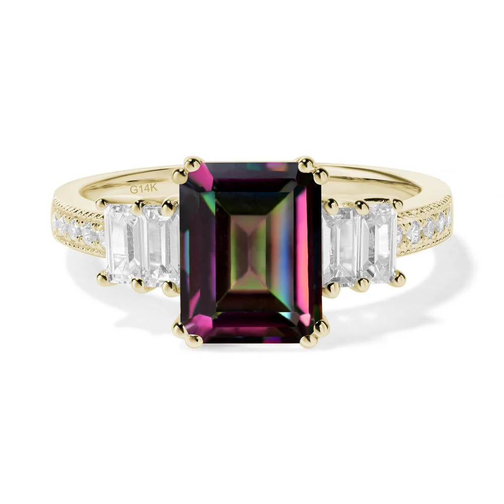 Mystic Topaz Double Prong Engagement Ring - Image 6