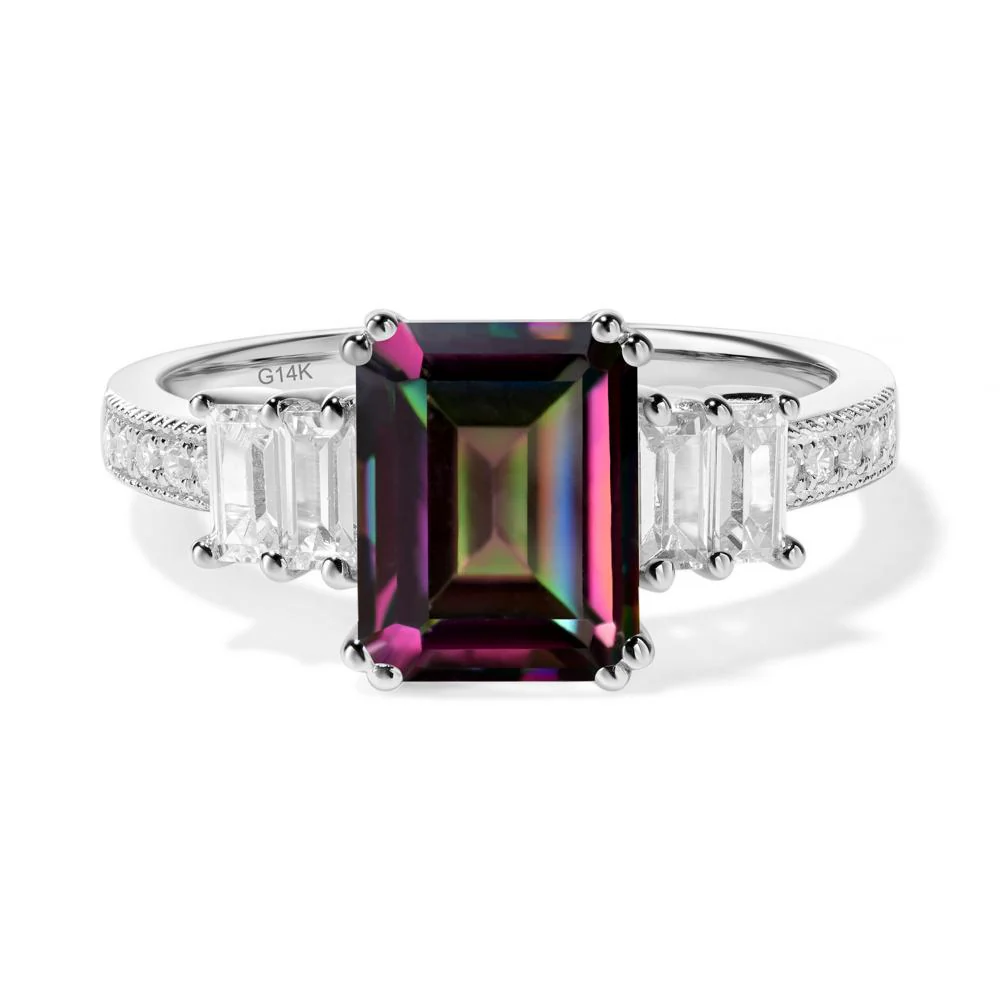 Mystic Topaz Double Prong Engagement Ring - Image 7