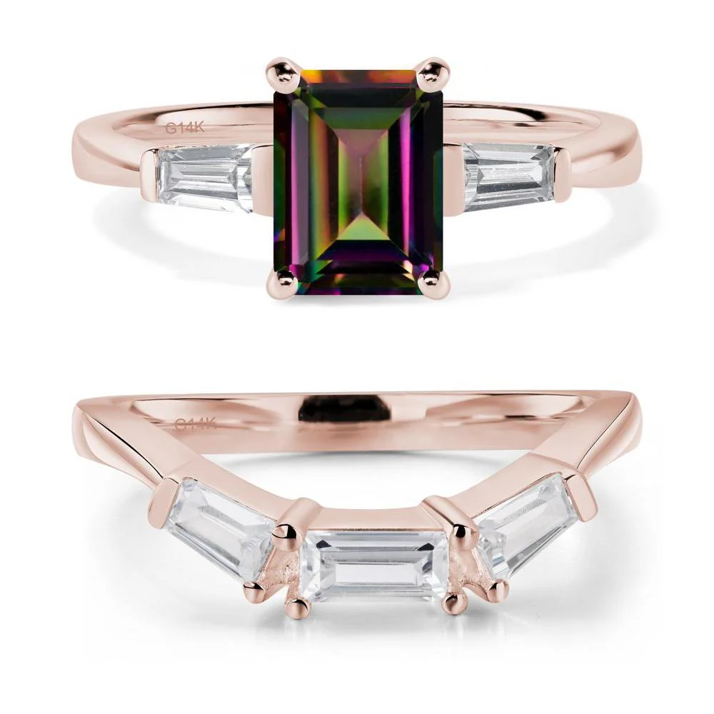 Mystic Topaz Emerald Cut Baguette Ring - Image 11