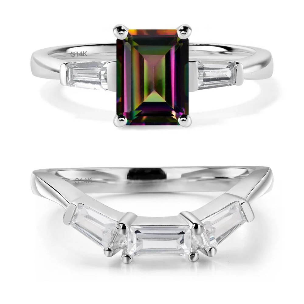 Mystic Topaz Emerald Cut Baguette Ring - Image 13