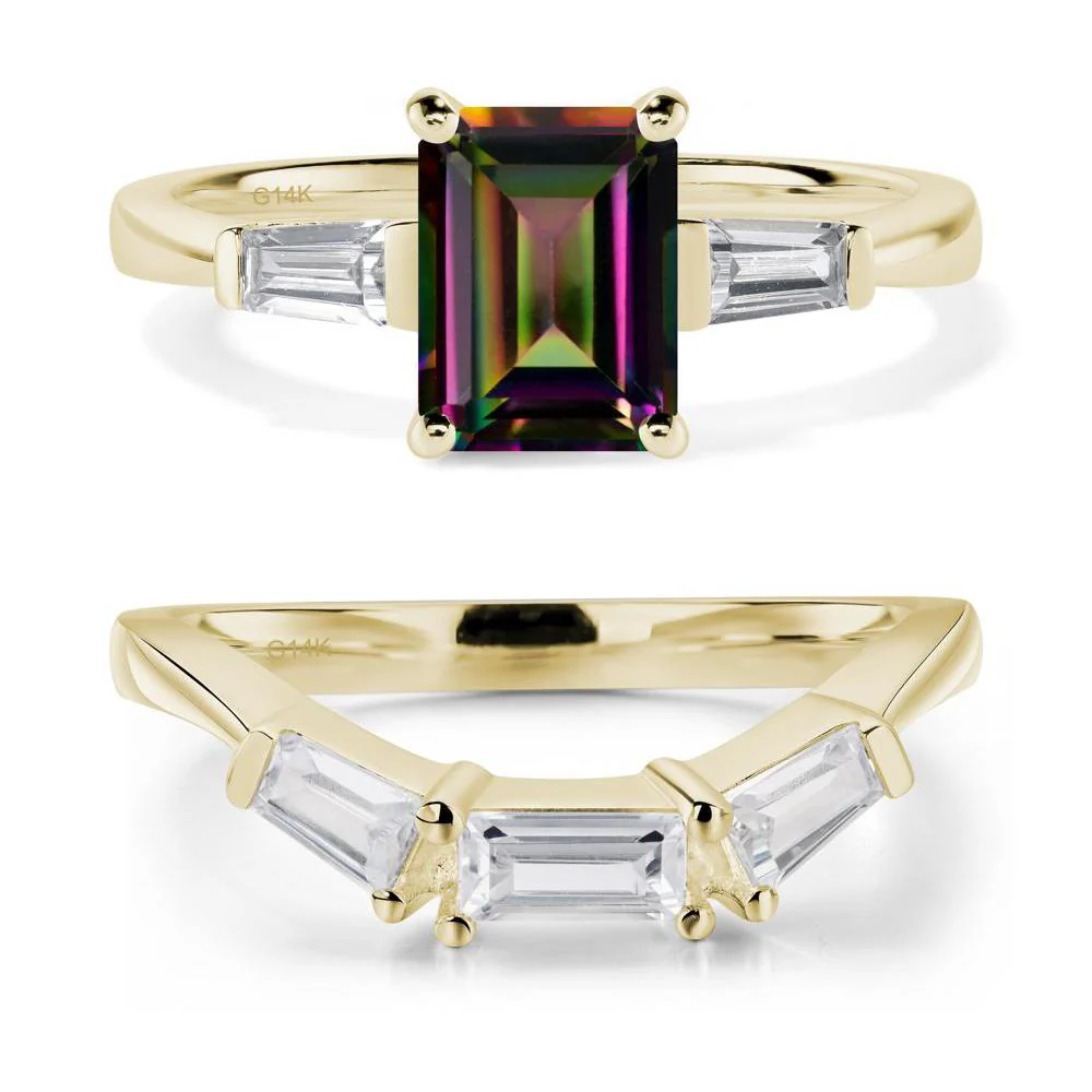 Mystic Topaz Emerald Cut Baguette Ring - Image 15