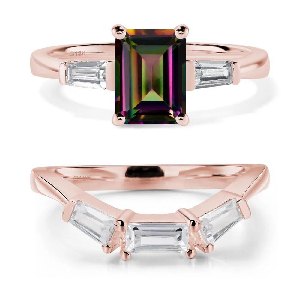 Mystic Topaz Emerald Cut Baguette Ring - Image 17