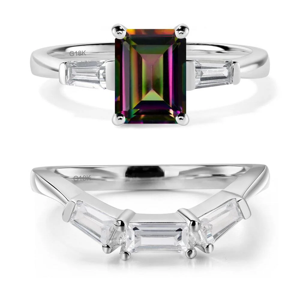 Mystic Topaz Emerald Cut Baguette Ring - Image 19