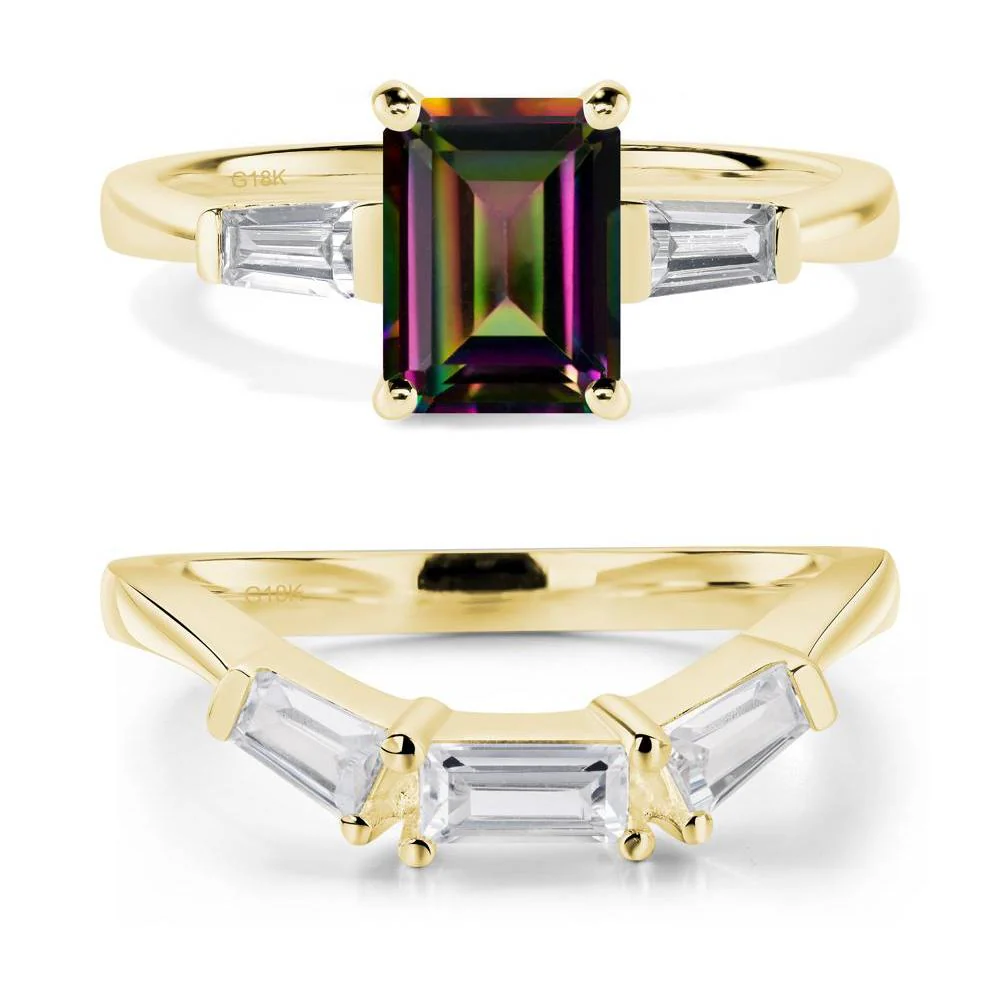 Mystic Topaz Emerald Cut Baguette Ring - Image 21