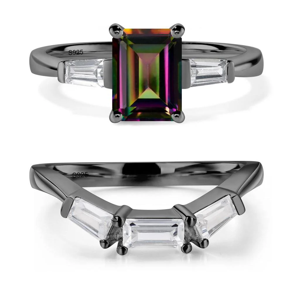 Mystic Topaz Emerald Cut Baguette Ring - Image 23
