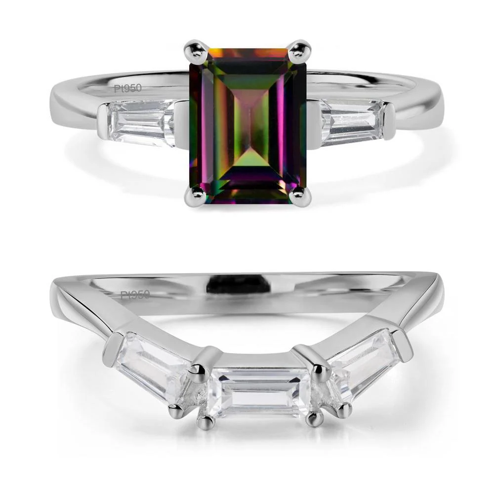 Mystic Topaz Emerald Cut Baguette Ring - Image 25