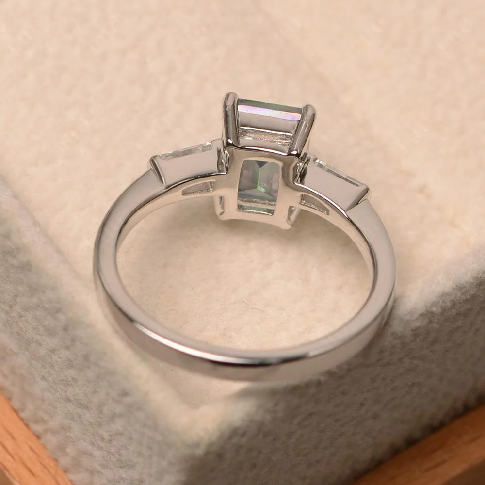 Mystic Topaz Emerald Cut Baguette Ring - Image 31