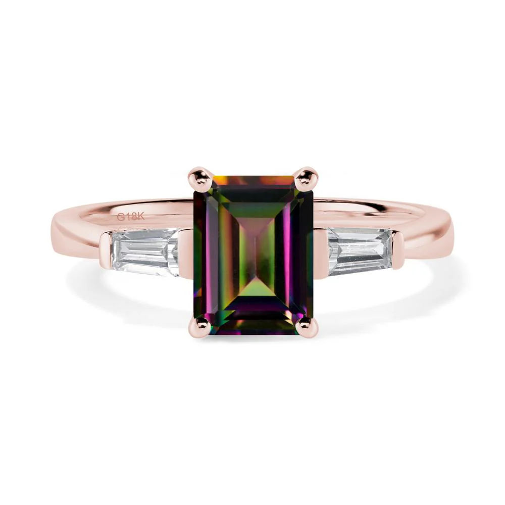 Mystic Topaz Emerald Cut Baguette Ring - Image 8
